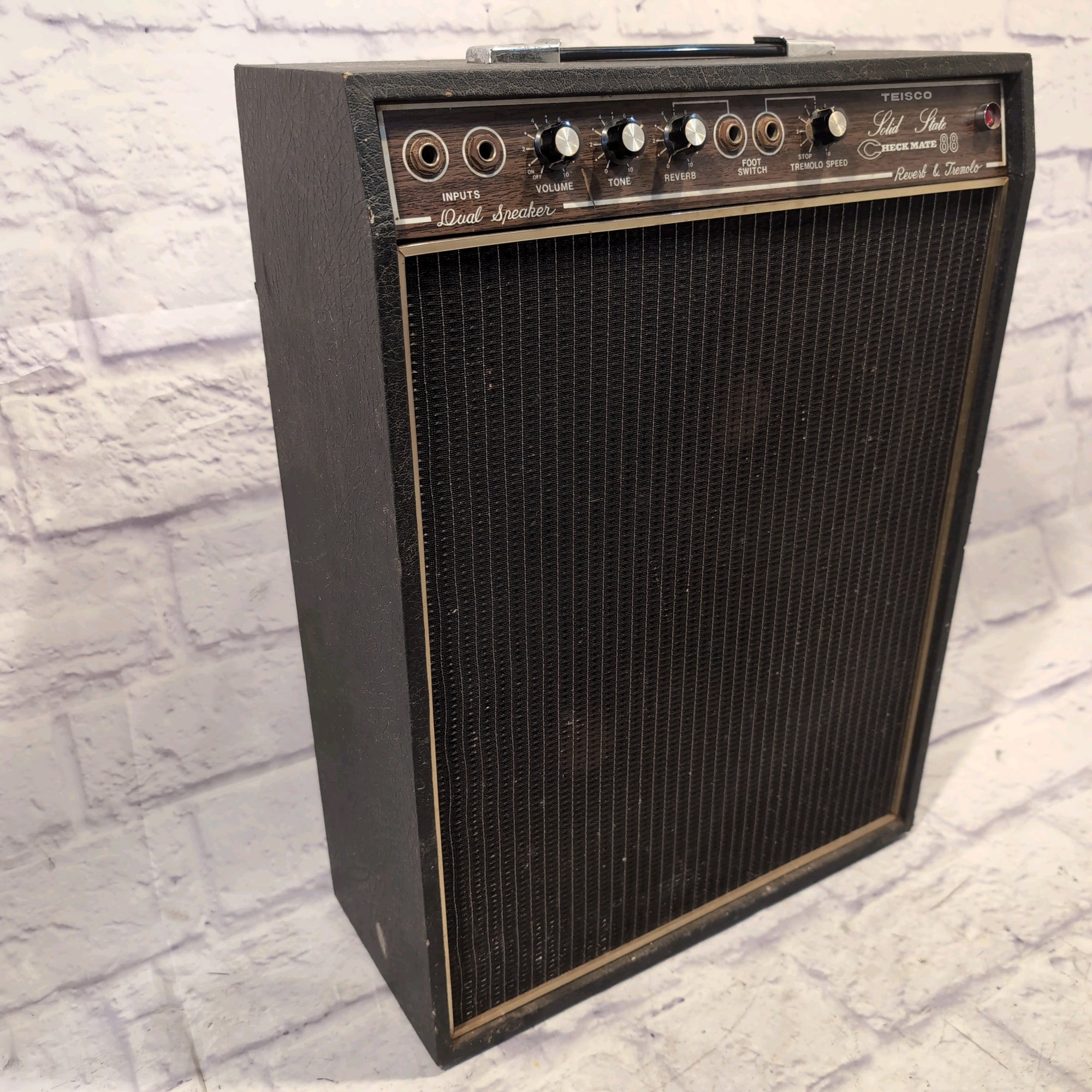 Teisco Vintage CM-88 Checkmate 88 2x8 Solid State Guitar Combo Amp
