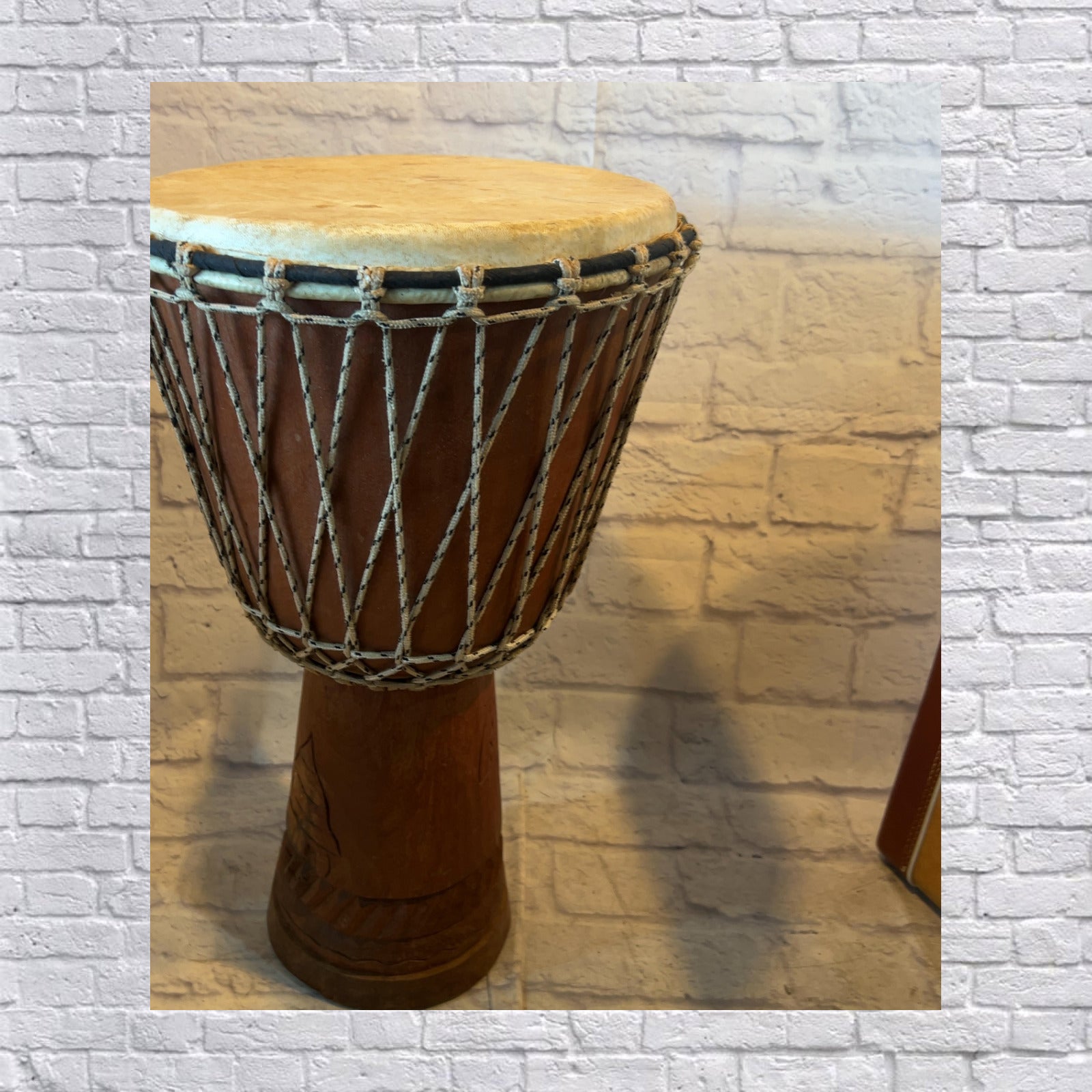 Unknown Hand Carved Djembe