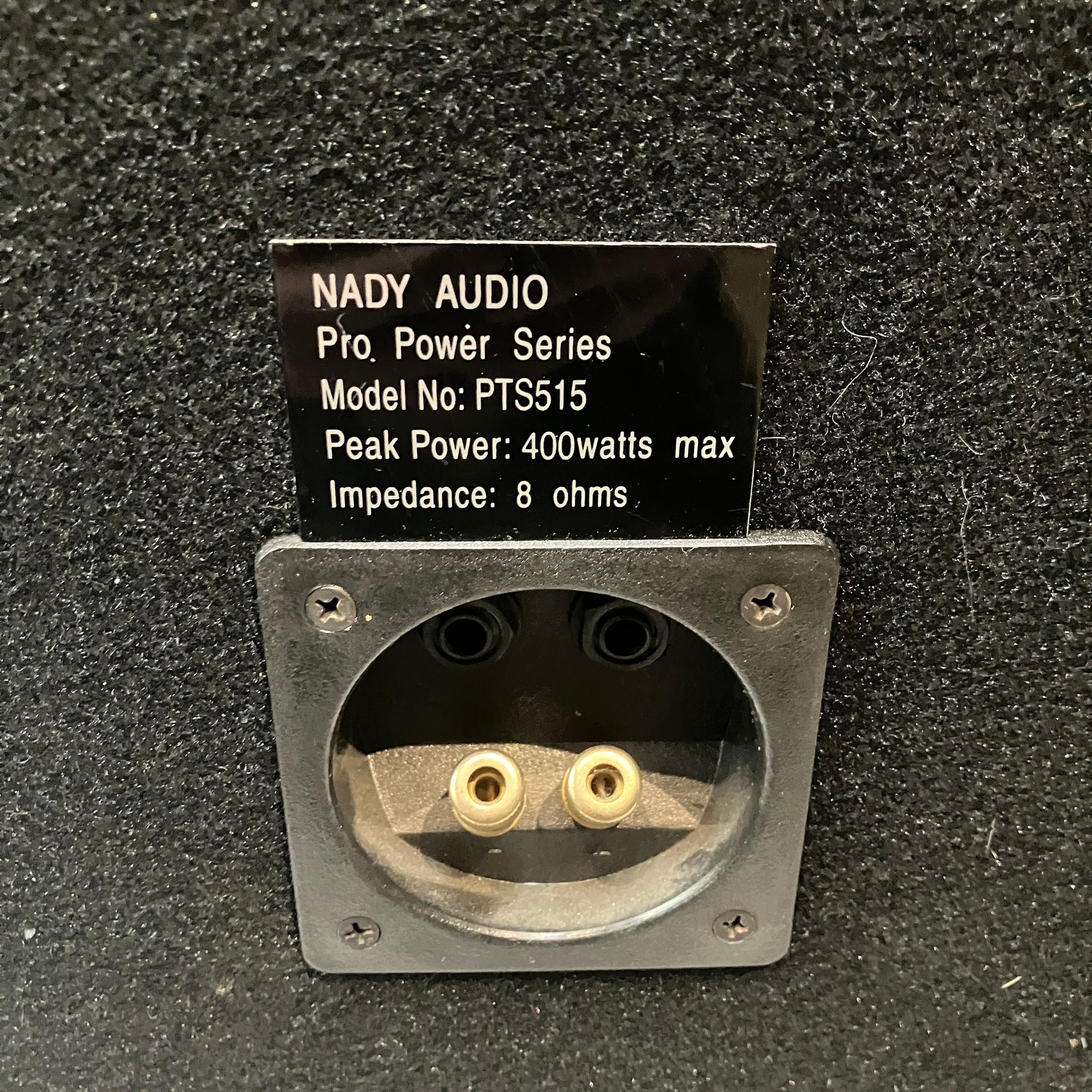 Pair of Nady PTS515 12" 400 Watt 2-Way Trapezoid Speaker Cabinets