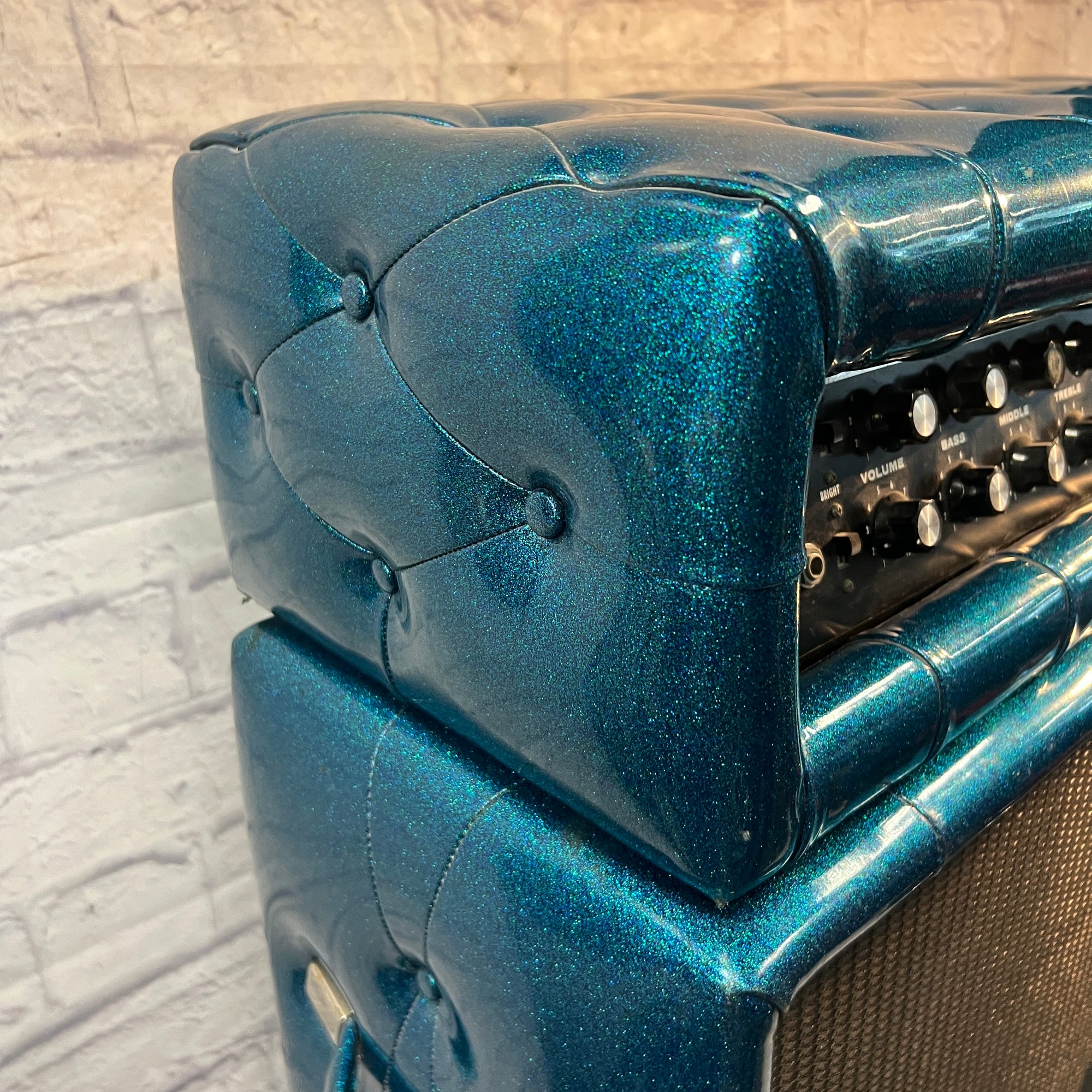 Plush Vintage P1000S Tube Amp Head Blue Sparkle