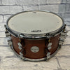 PDP Limited Edition Bubinga and Maple 18-Ply 13" x 7" Snare Drum w/ Road Runner Bag