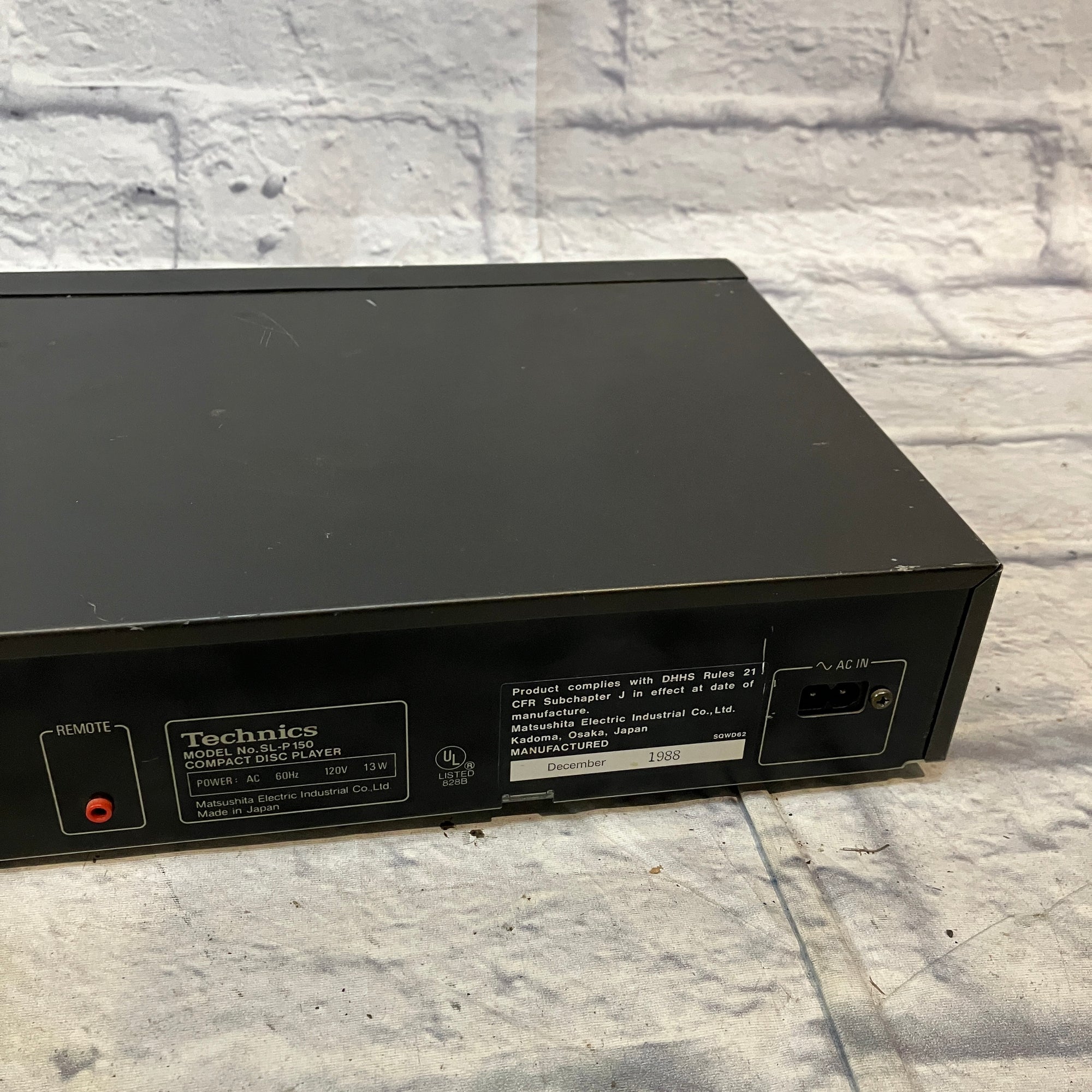 Technics SL-P150 CD Player AS IS