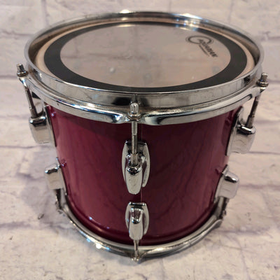 Ludwig Rocker 10" x 9" Black and White Badge Maple Rack Tom - Red