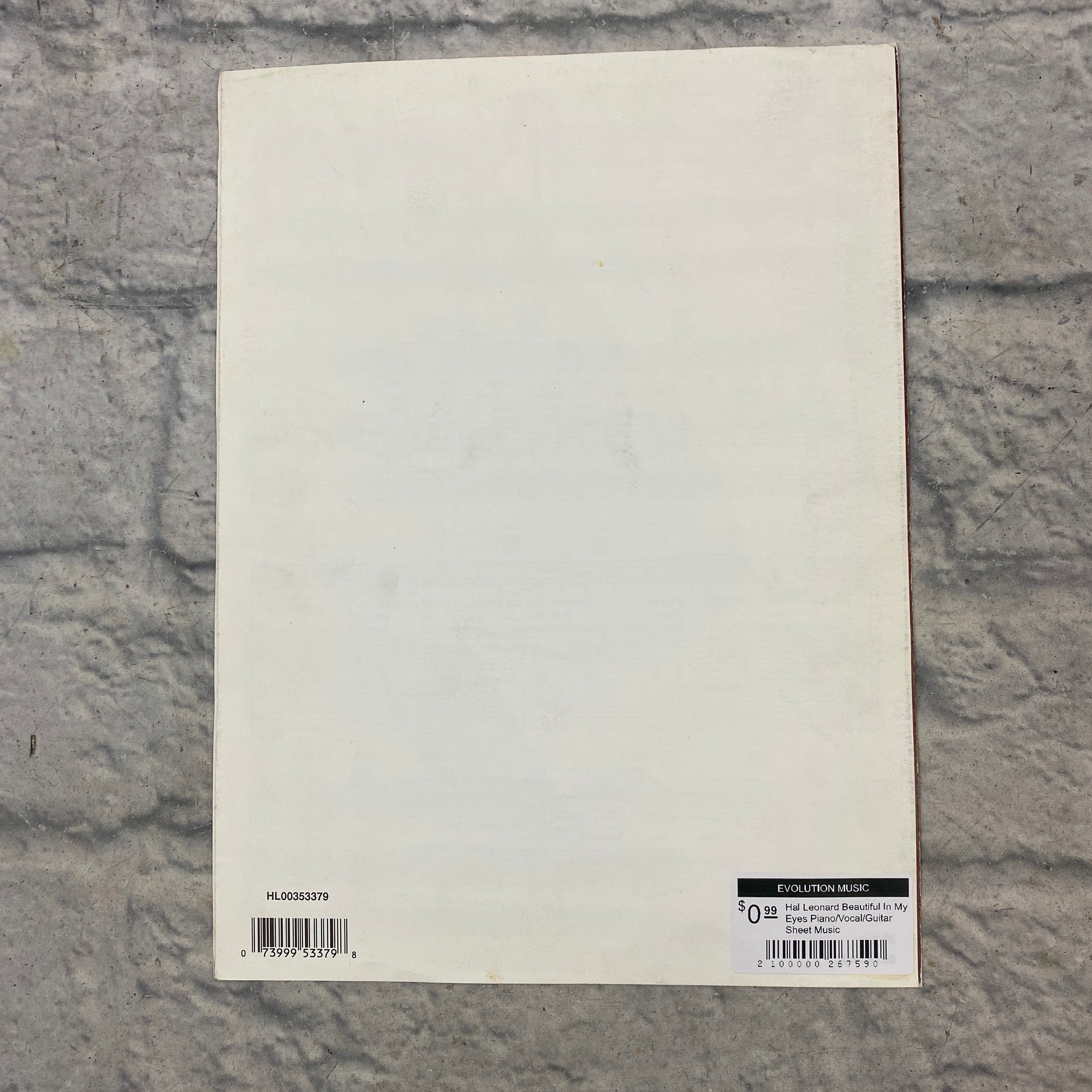 Hal Leonard Beautiful In My Eyes Piano/Vocal/Guitar Sheet Music