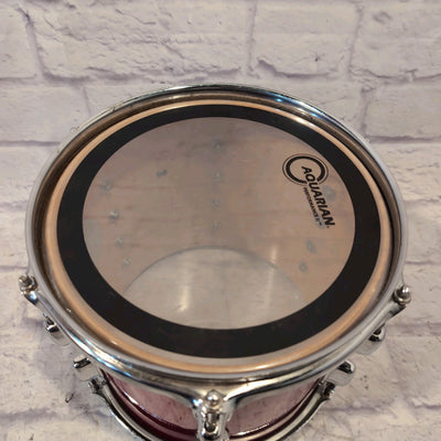Ludwig Rocker 10" x 9" Black and White Badge Maple Rack Tom - Red