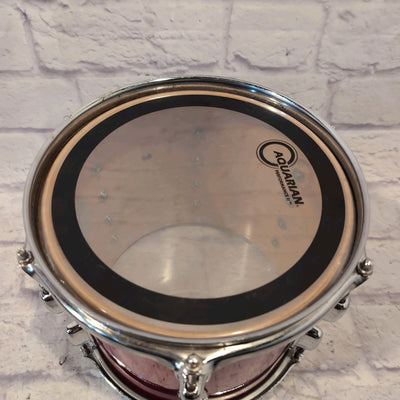 Ludwig Rocker 10" x 9" Black and White Badge Maple Rack Tom - Red