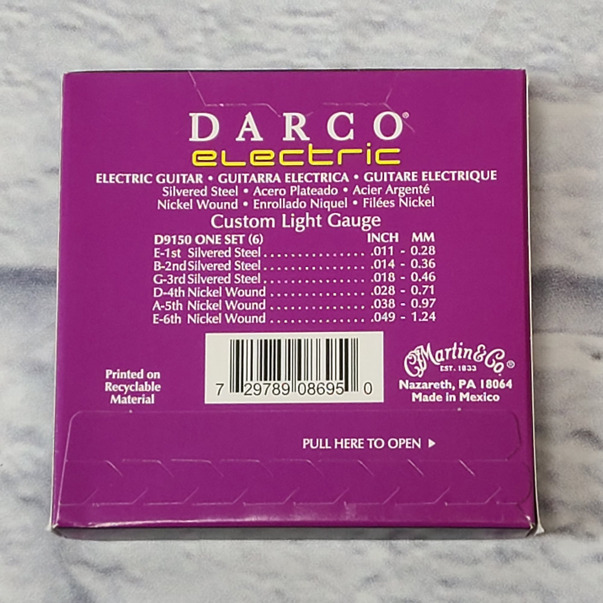 Martin Darco Custom Light Gauge Nickel Wound 11-49 Electric Guitar Strings