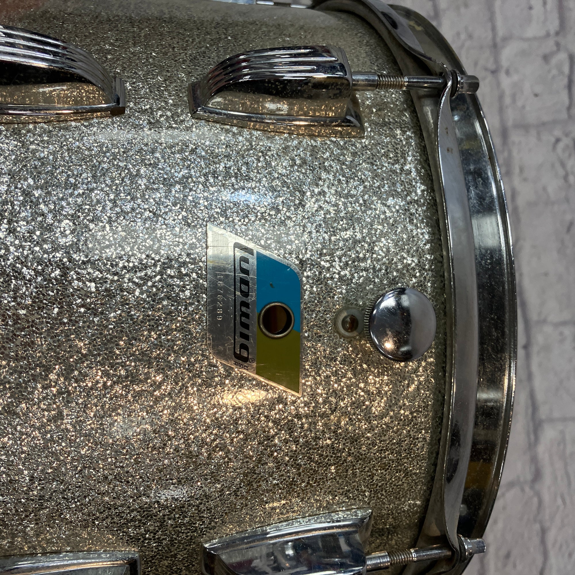 Vintage Ludwig Silver Sparkle Rack Tom