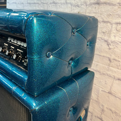 Plush Vintage P1000S Tube Amp Head Blue Sparkle