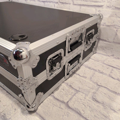ProX XS-ZTABLEBL JR Portable Z-Style DJ Table Flight Case w/ Handles Wheels Black