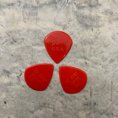 Dunlop 47R3N Nylon Jazz III Red Sharp Tip 1.38mm (3pk)