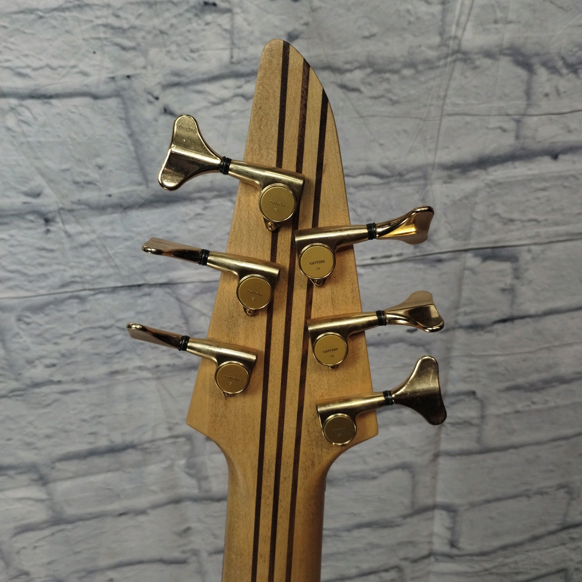 Custom Made Through Neck 6 String Bass Guitar