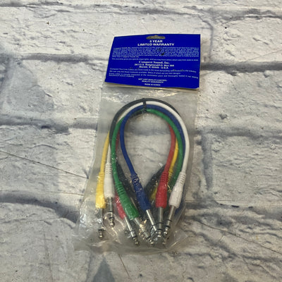 Conquest TRS Patch Cables 6 Pack STS-AC 1' 6-PK