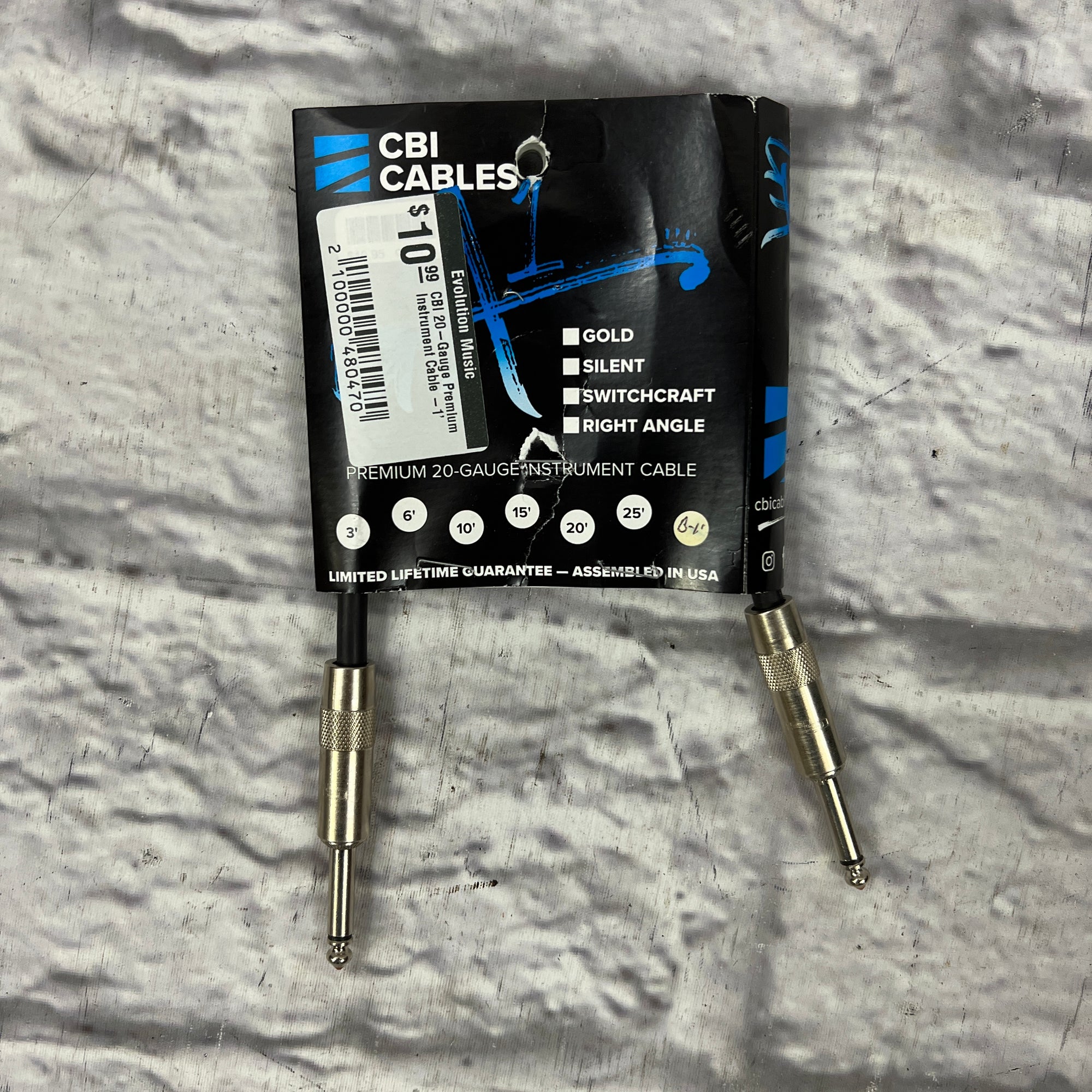 CBI 20-Gauge Premium Instrument Cable -1'