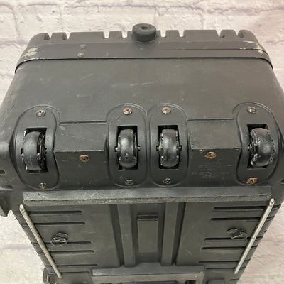 Unknown Plastic DJ Case with Wheels and Telescoping Handle