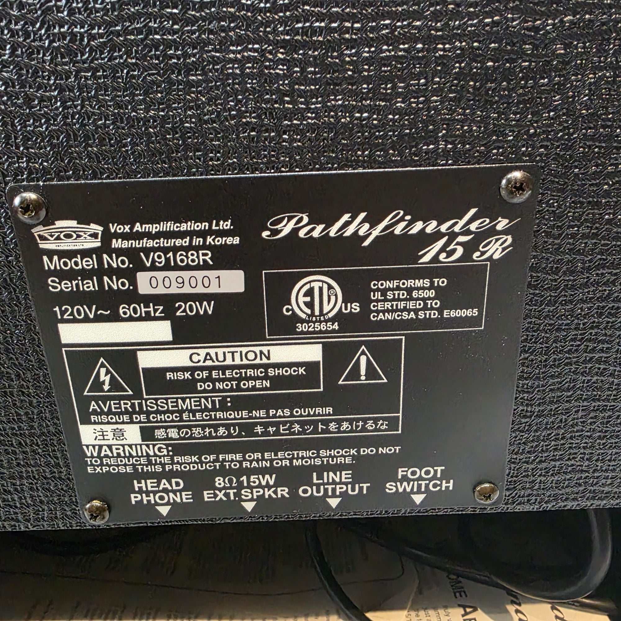 Vox Pathfinder 15R Guitar Combo Amp