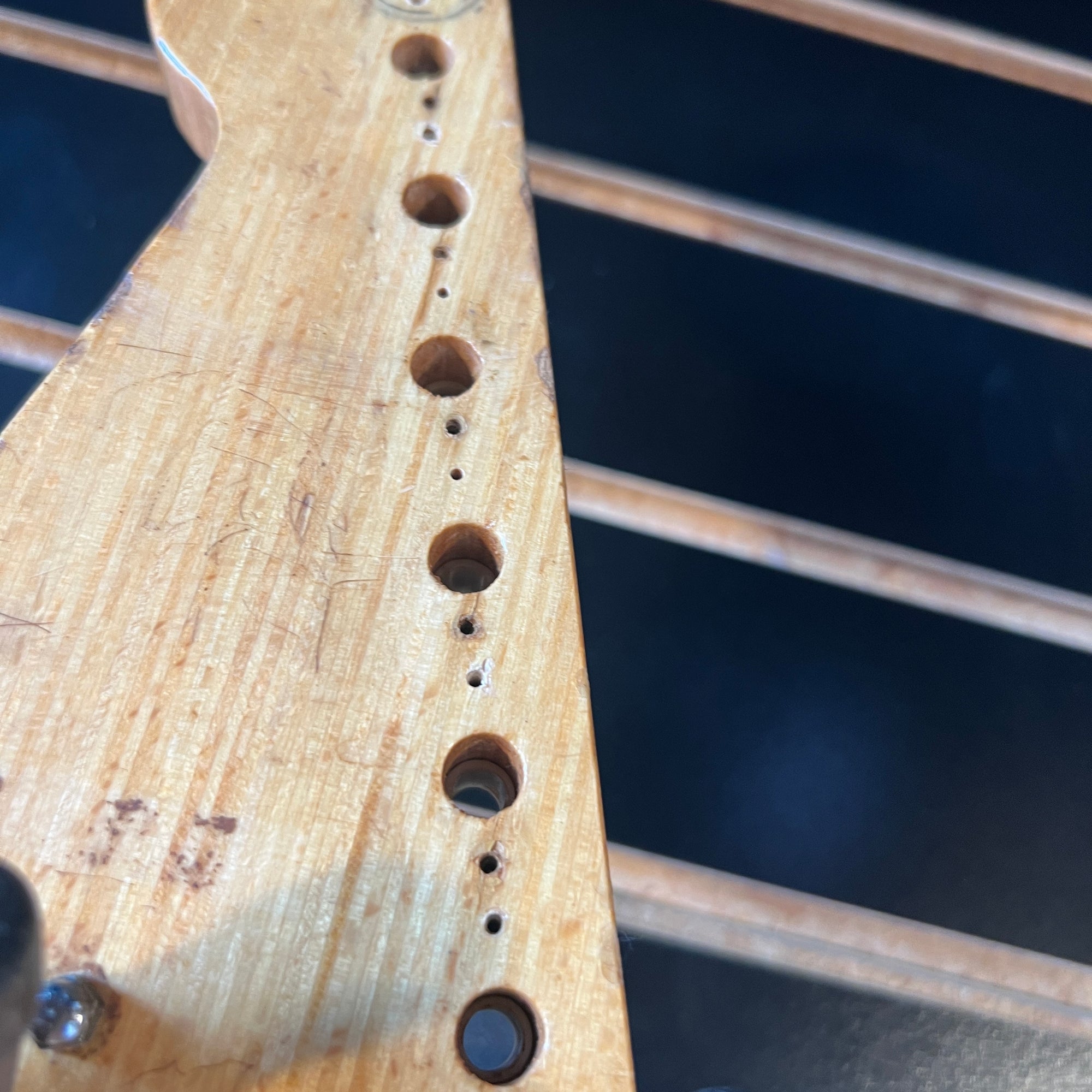 Unknown Vintage Japanese Electric Guitar Neck Missing Nut