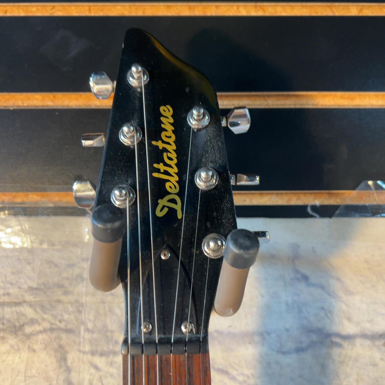 Deltatone Strat Style Black Electric Guitar