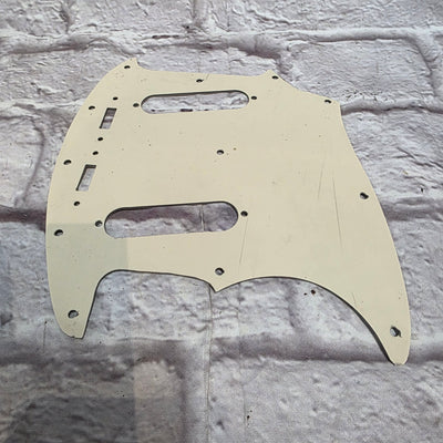 Unknown Fender Off-set Series Mustang Style Pickguard Ivory White Pickguard