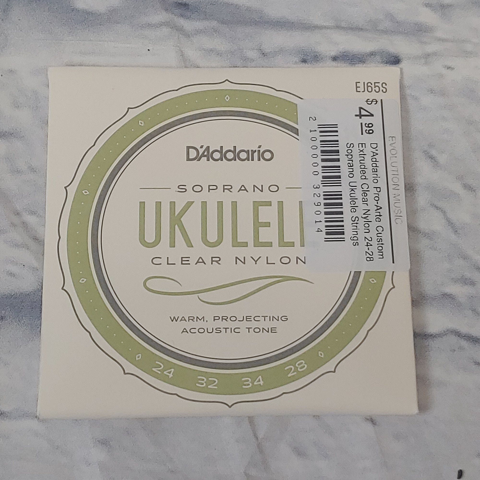 D'Addario Pro-Arte Custom Extruded Clear Nylon 24-28 Soprano Ukulele Strings