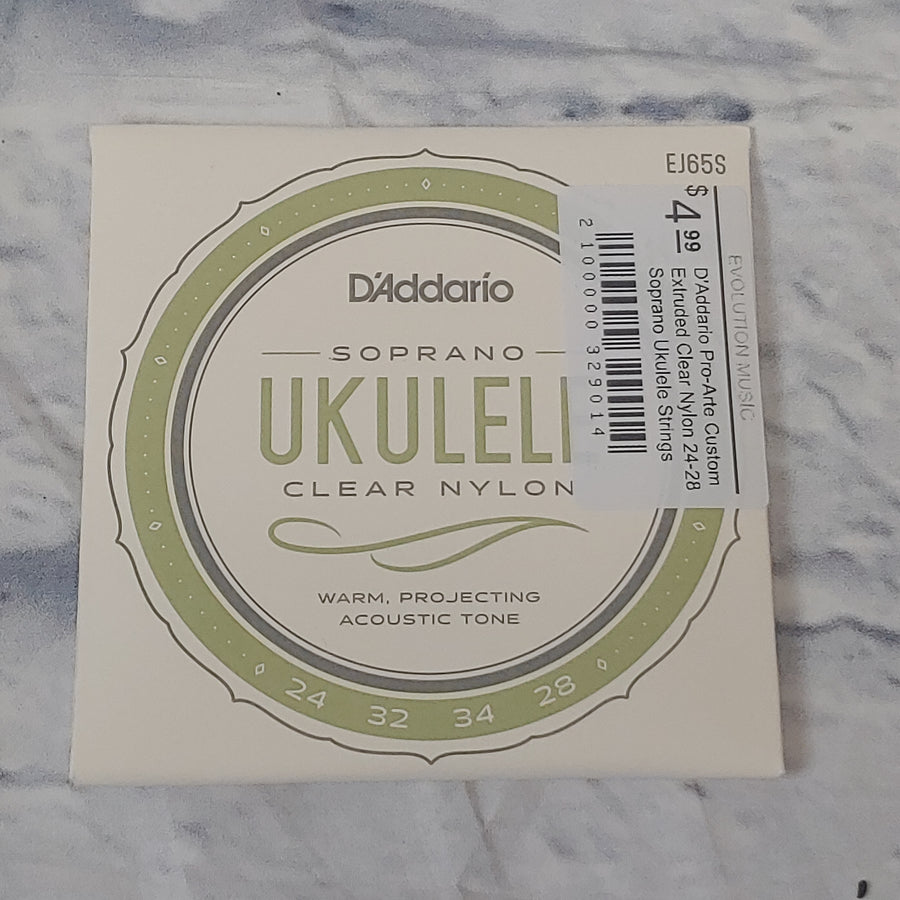 D'Addario Pro-Arte Custom Extruded Clear Nylon 24-28 Soprano Ukulele Strings