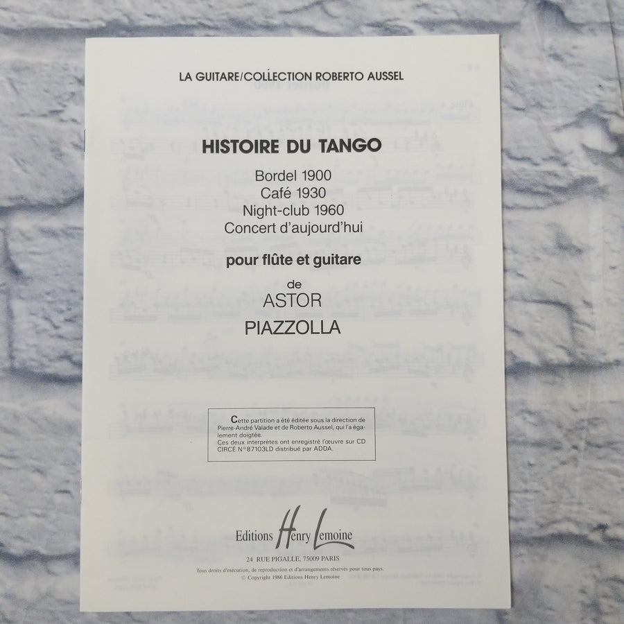 Histoire Du Tango for flute and guitar