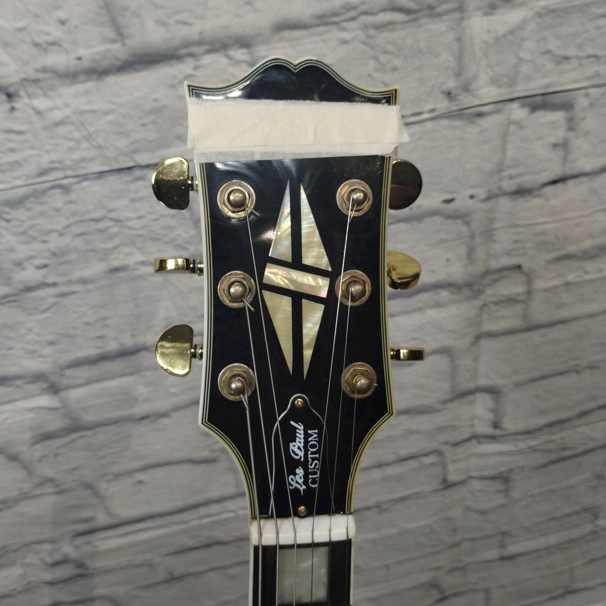 Unknown Ebony Les Paul Custom Style Guitar