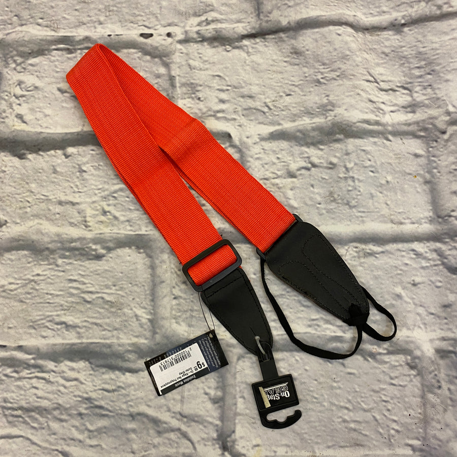On-Stage Red Polypropylene Guitar Strap