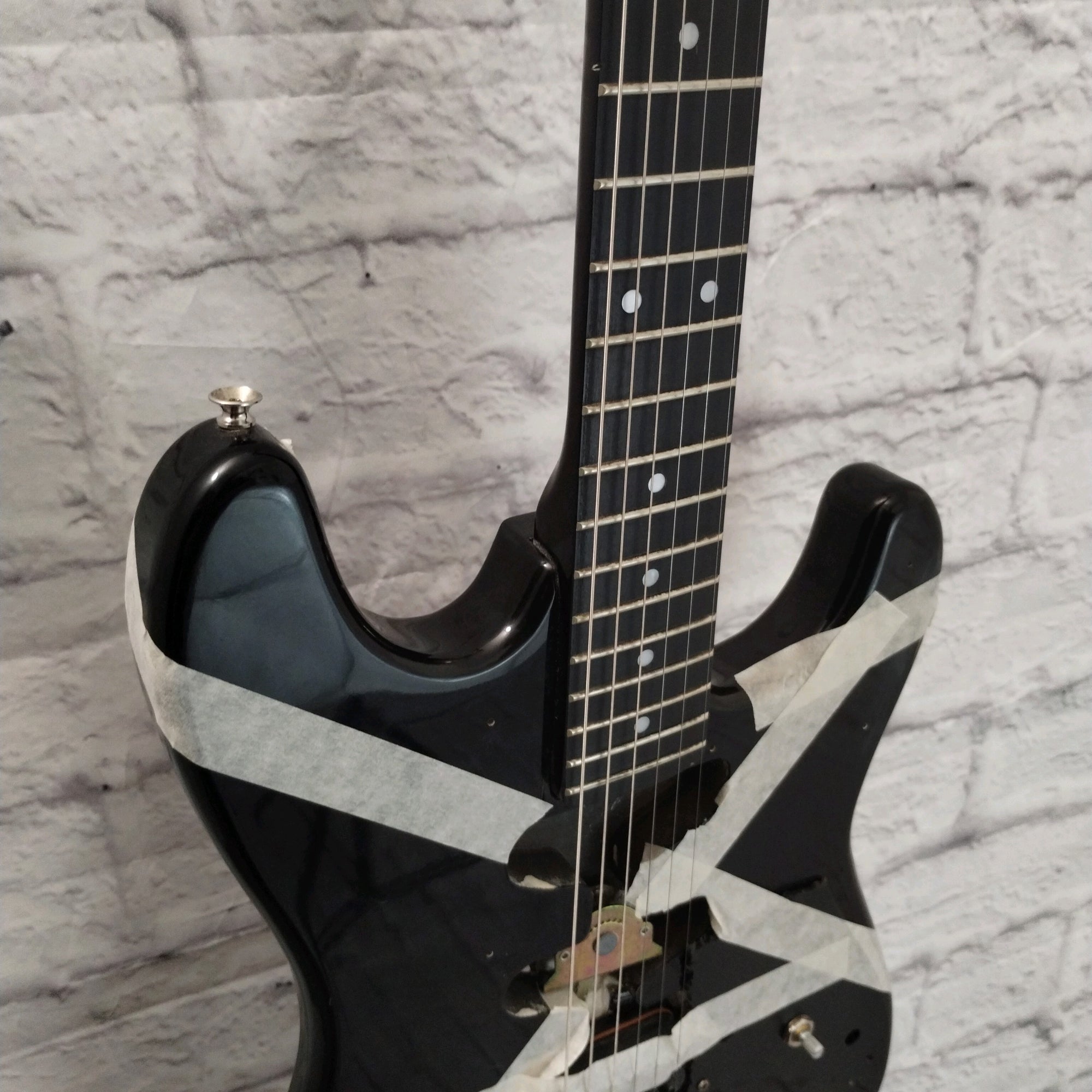 Premier Black Frankenstrat Electric Guitar