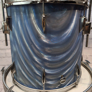 Vintage Apollo MIJ 4pc Stencil Drum Kit - 20 / 16 / 14 / 13 - Blue Satin Flame