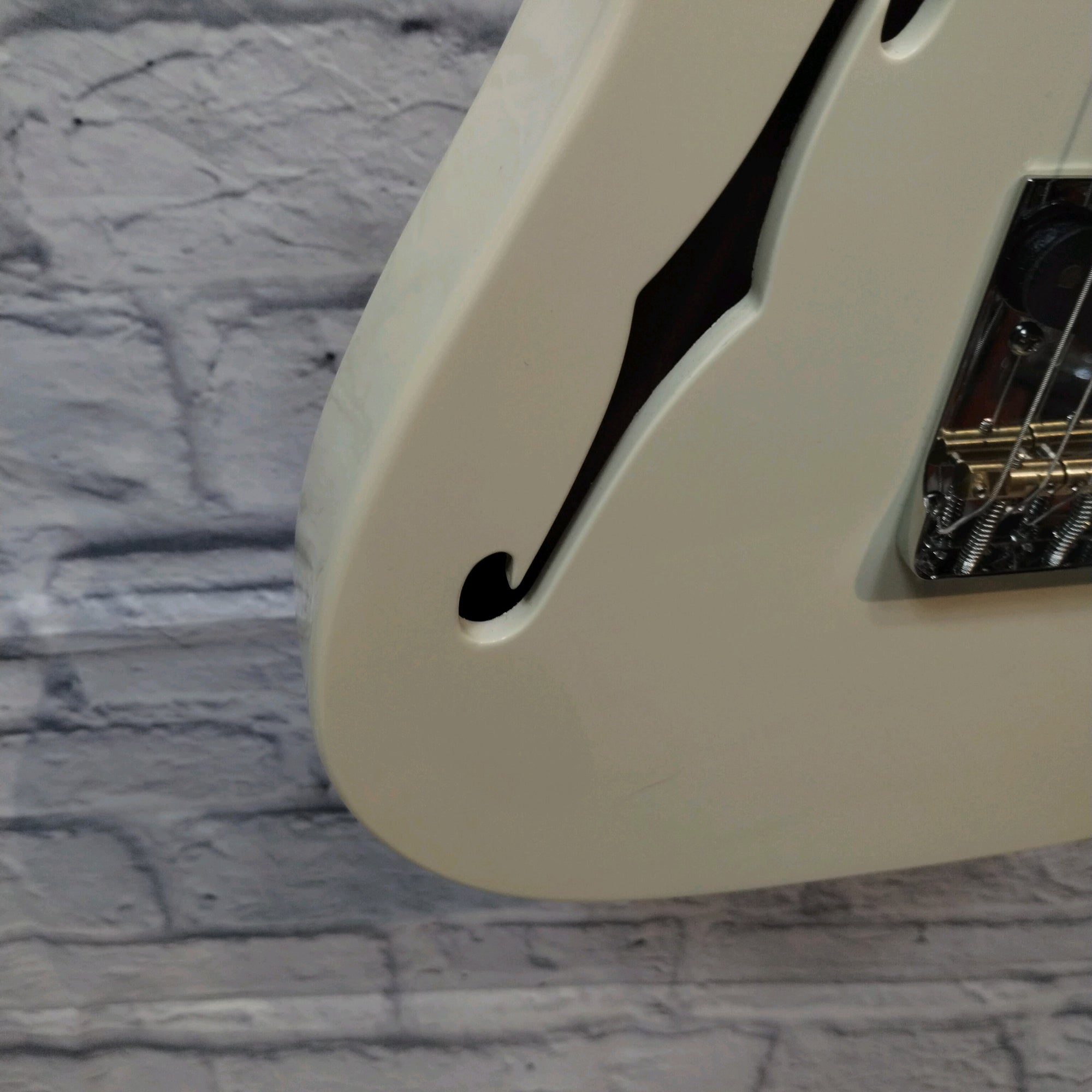 Squier Affinity Thinline Telecaster - Olympic White Semi Hollow Electric Guitar