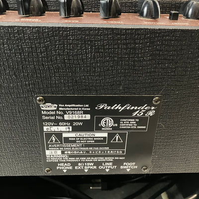 Vox Pathfinder 15R Guitar Combo Amp