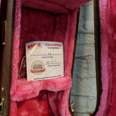 Gator GWSGBROWN Brown Les Paul Hard Case with Pink Interior