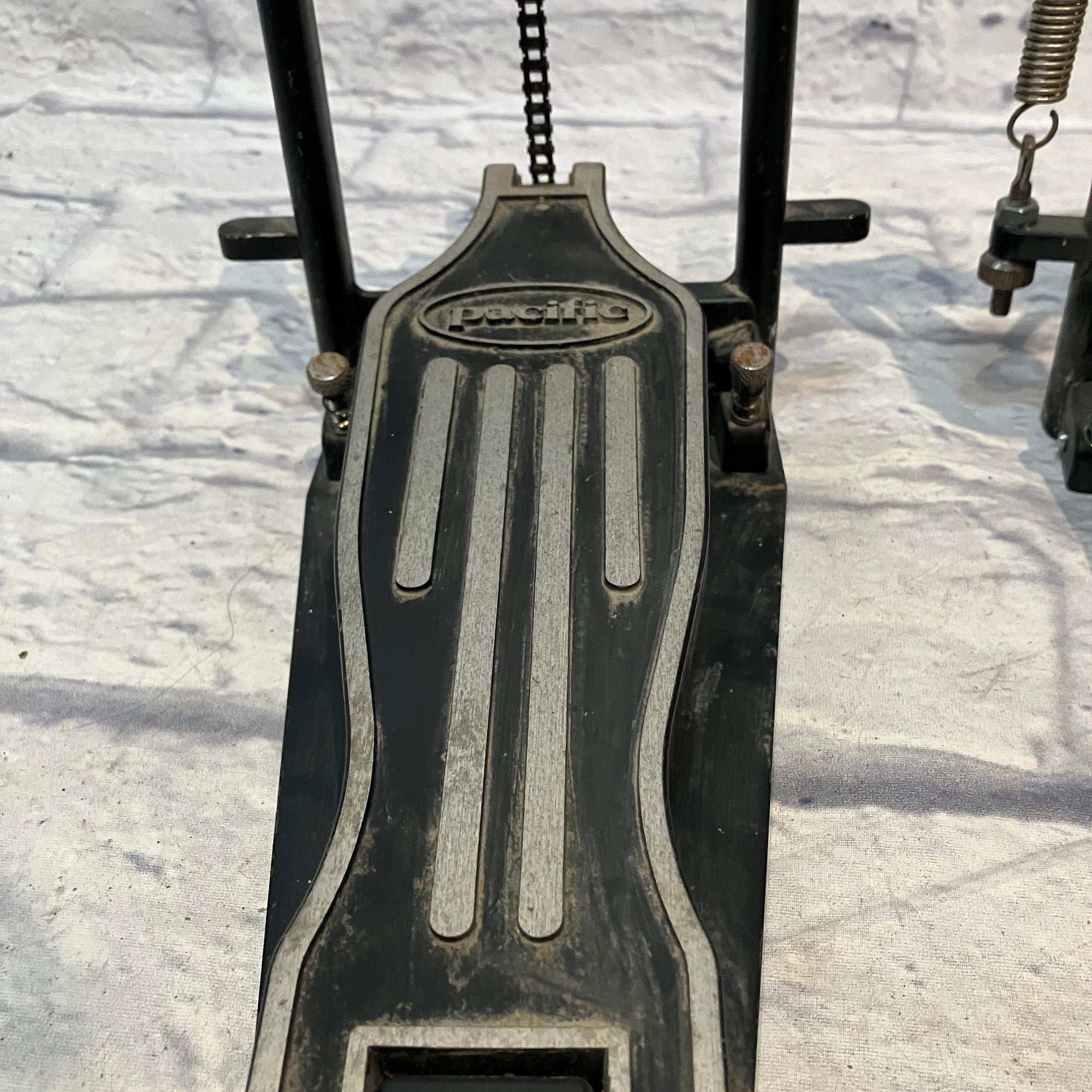 Pacific Double Kick  (as is - missing linkage arm and left beater)  Bass Drum Pedal