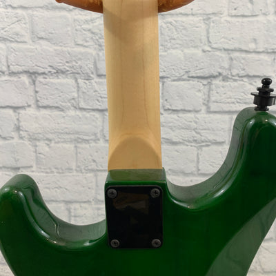 R&R Custom Handmade Super Strat ST004 Electric Guitar with Transparent Green Finish