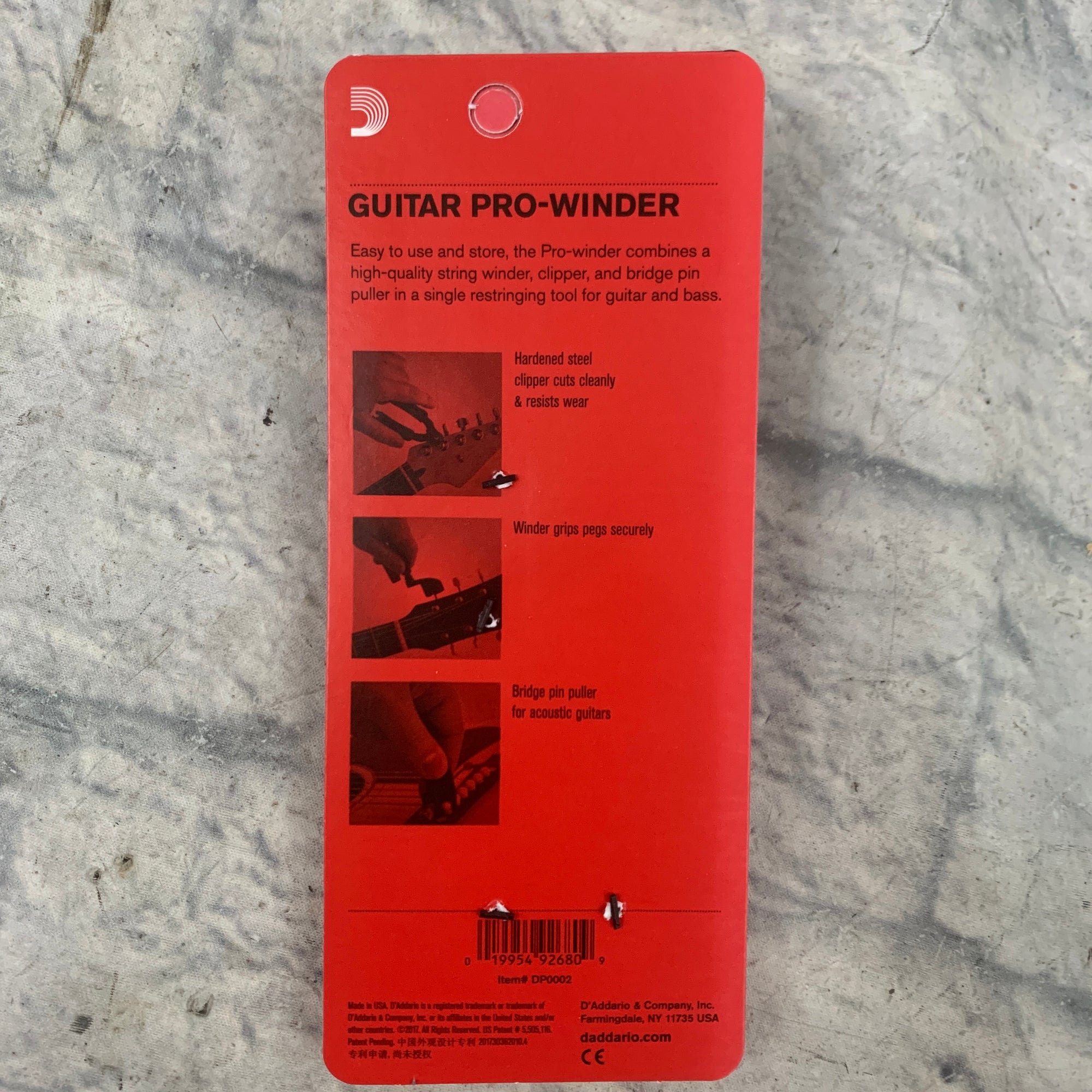 D'Addario Guitar Pro Winder with String Cutter