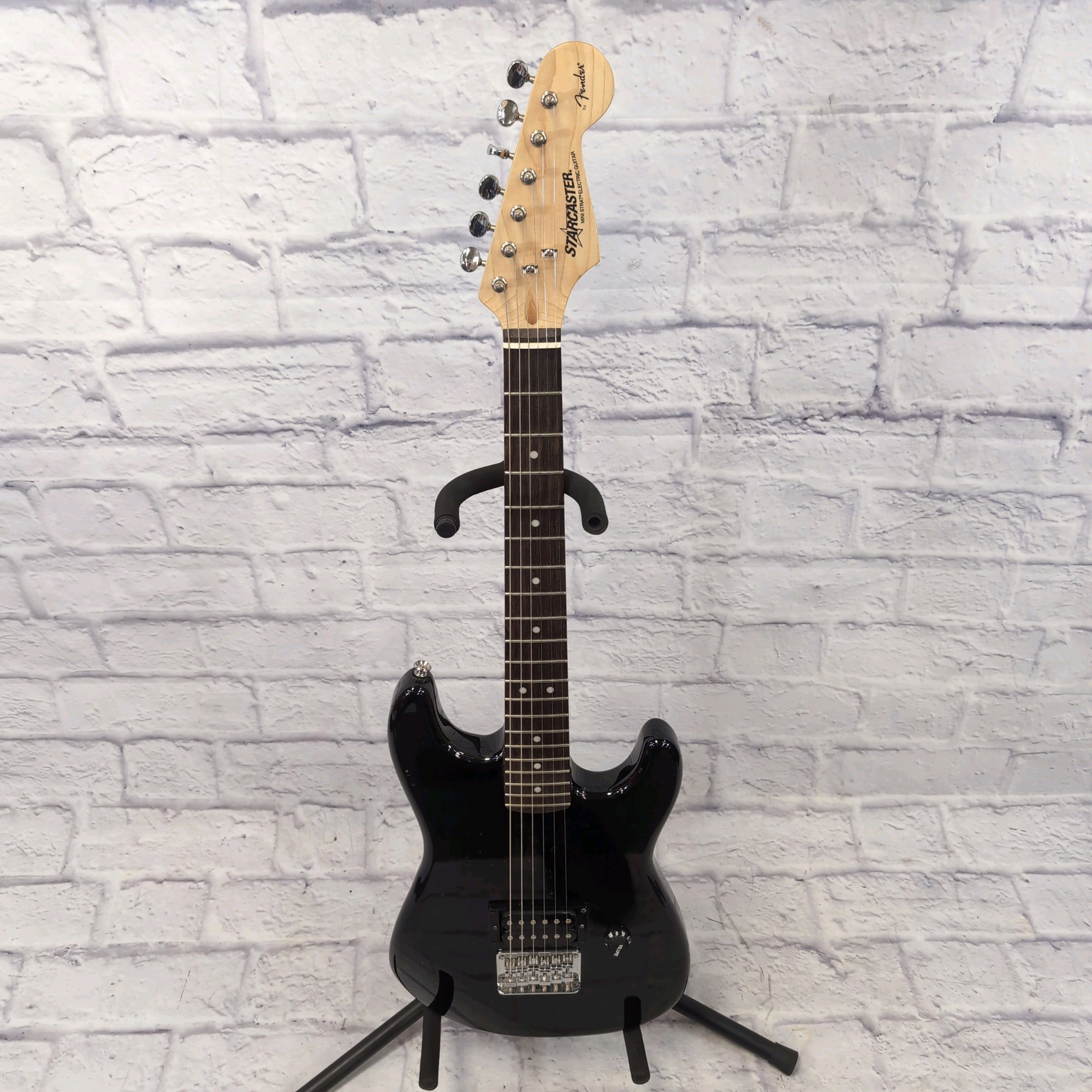 Starcaster by Fender Mini Stratocaster Electric Guitar - Black