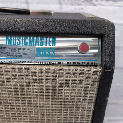 Vintage Fender Musicmaster Bass 2-Channel 12-Watt 1x12" Bass Combo 1970s - Silverface