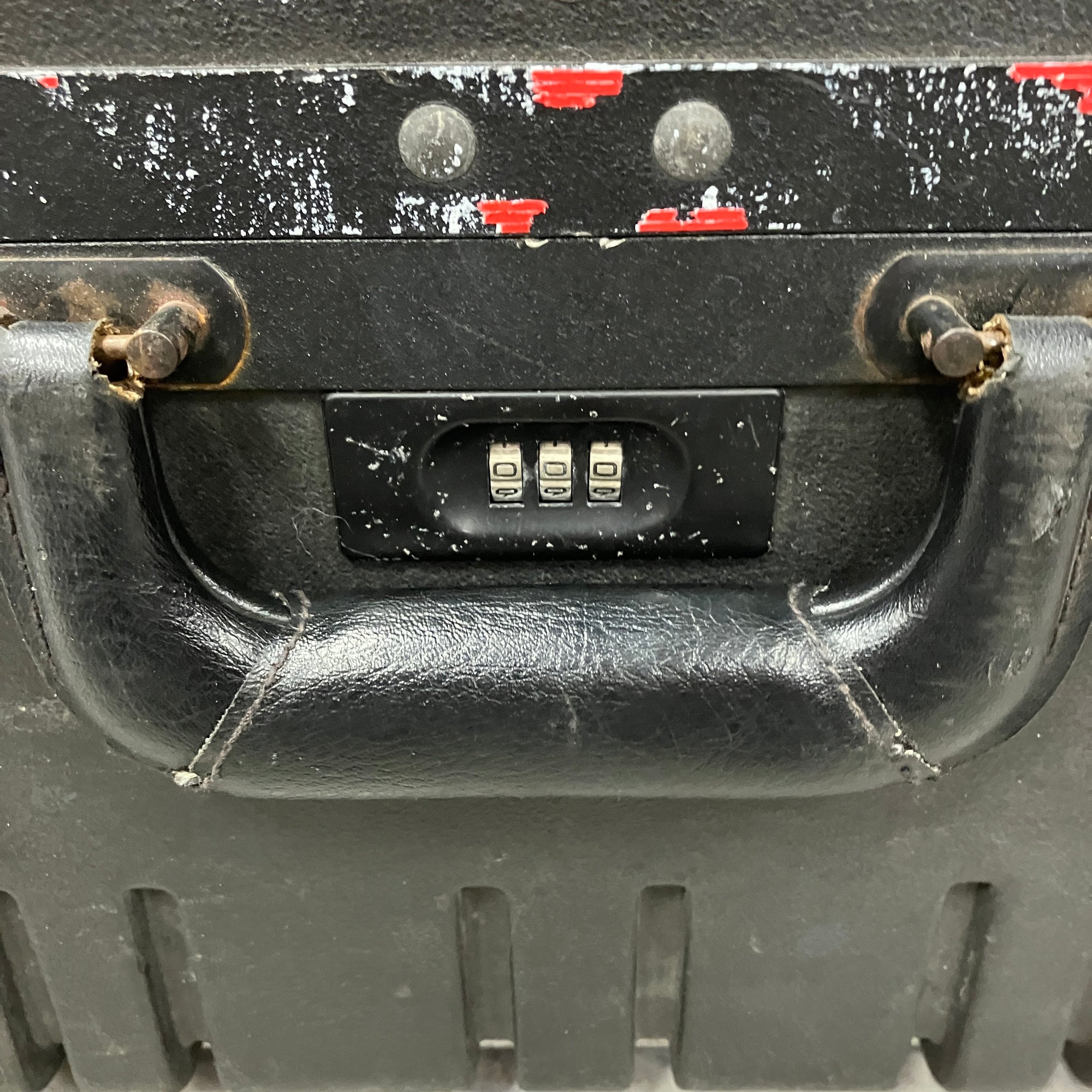 Unknown Plastic DJ Case with Wheels and Telescoping Handle