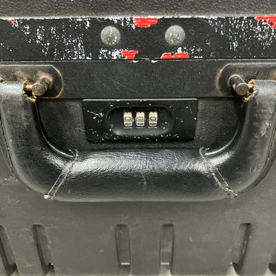Unknown Plastic DJ Case with Wheels and Telescoping Handle