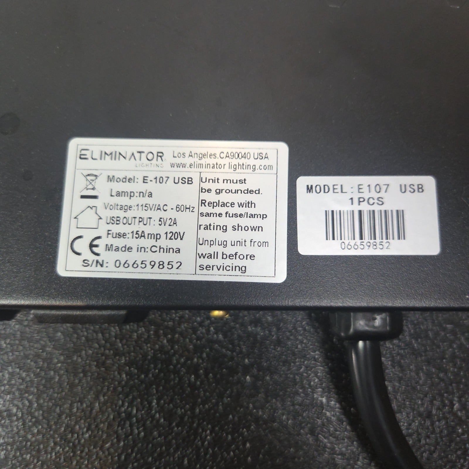 Eliminator Lighting E-107 USB Power Conditioner