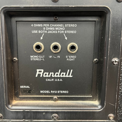 Randall R412 Stereo 4x12 Guitar Amp Cab