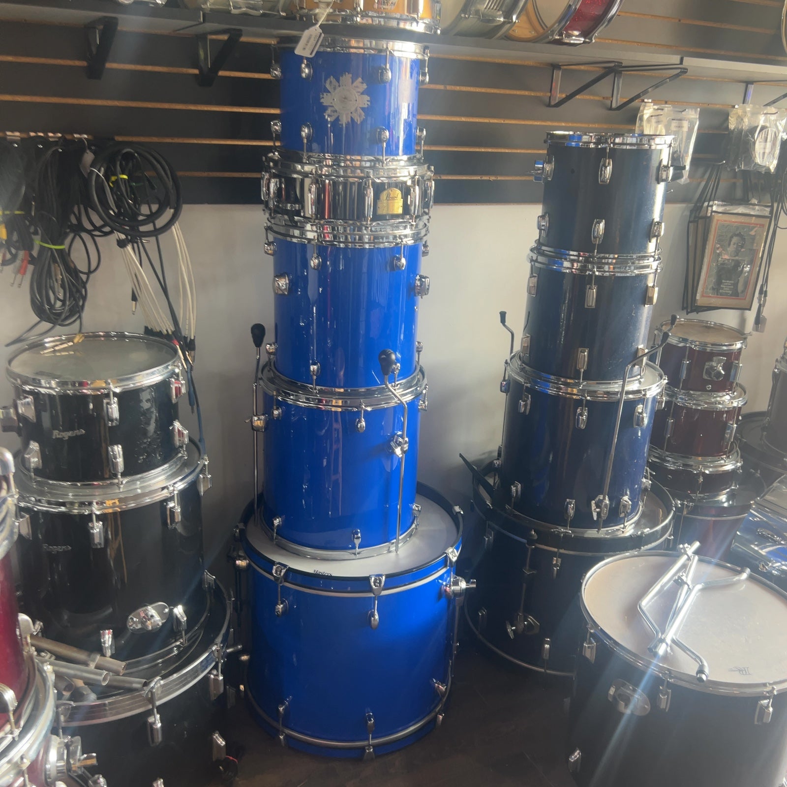 Pearl Chad Smith 5pc Drum Kit Blue with Signature Snare