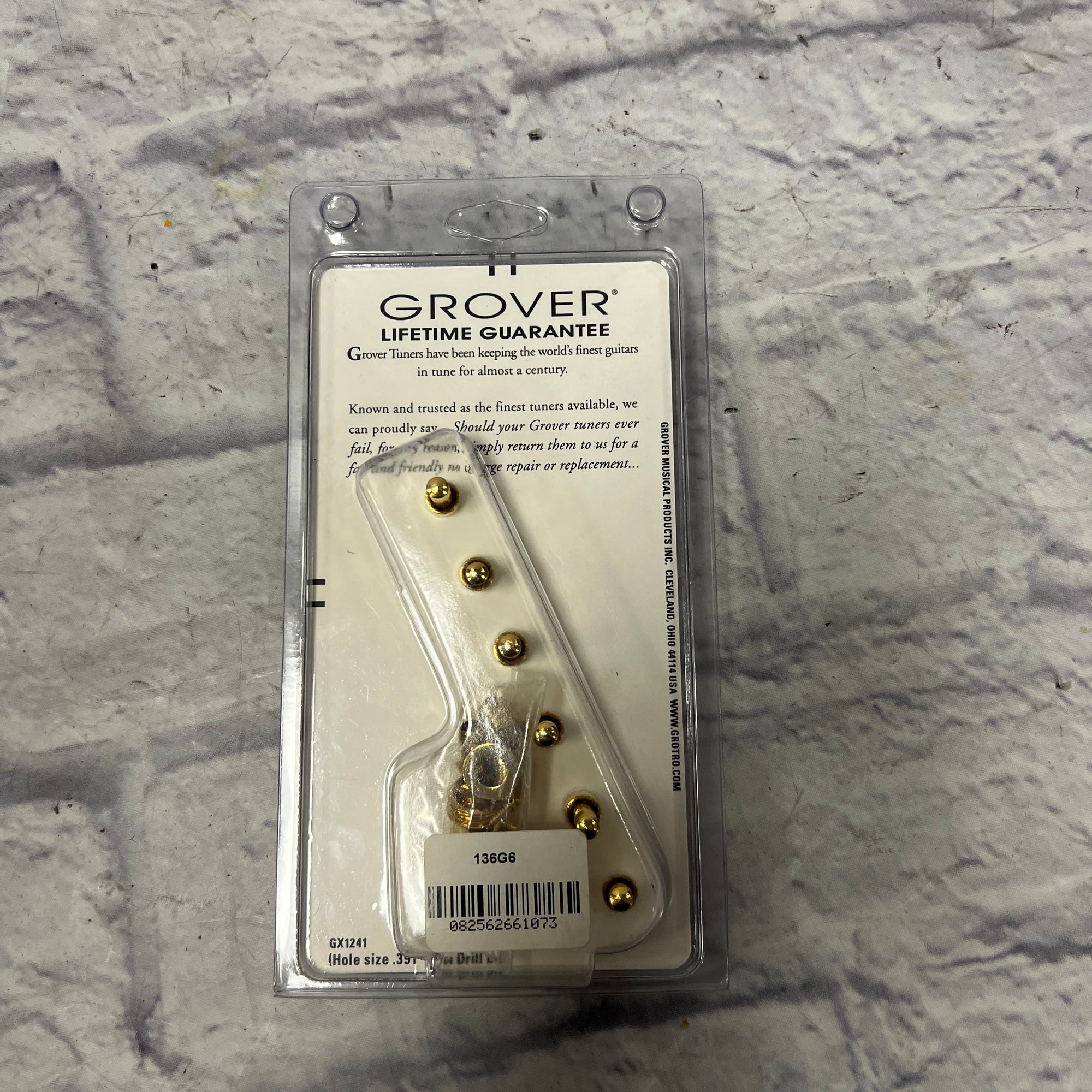 Grover 136G6 Deluxe Gold 6 In Line Tuning Machines