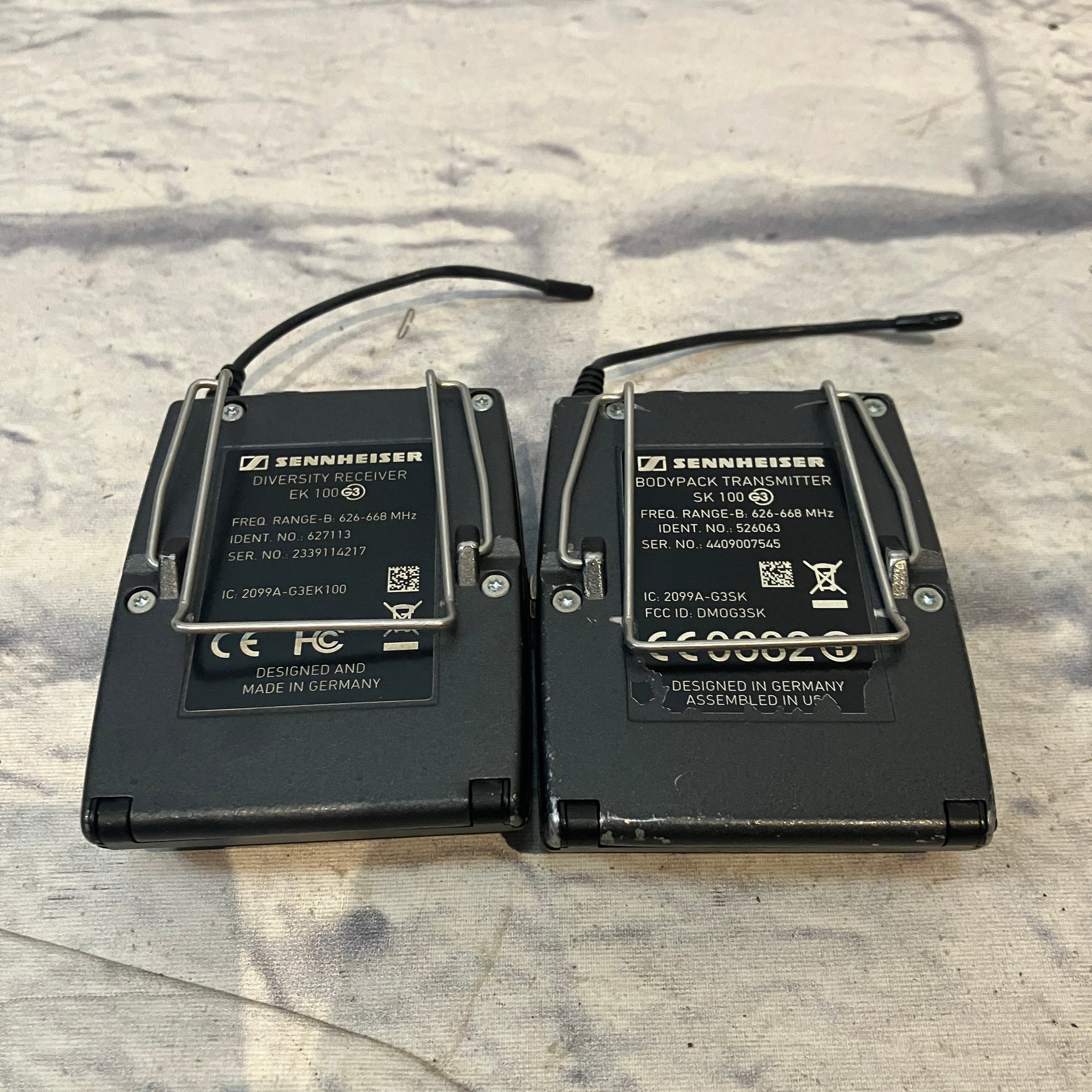 Sennheiser EW-100 G3 SK-100 Transmitter + EK-100 Receiver 626-668 MHz Wireless Mic System