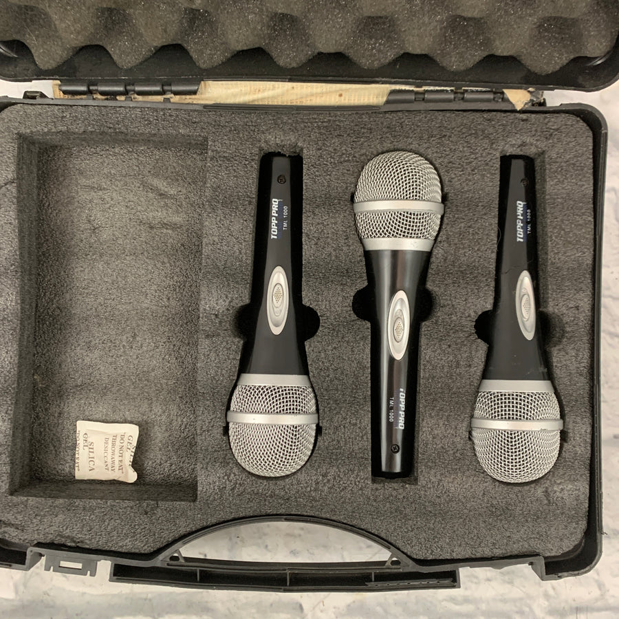 Topp Pro TML 1000 Microphone Set of 3 w/ Case