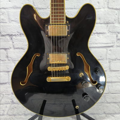 Epiphone Sheraton Semi Hollow Electric Guitar - Black 1989 MIK