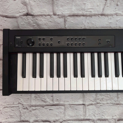 Korg D1 Slimline 88-Key Digital Stage Piano - Black w/ Sustain Pedal