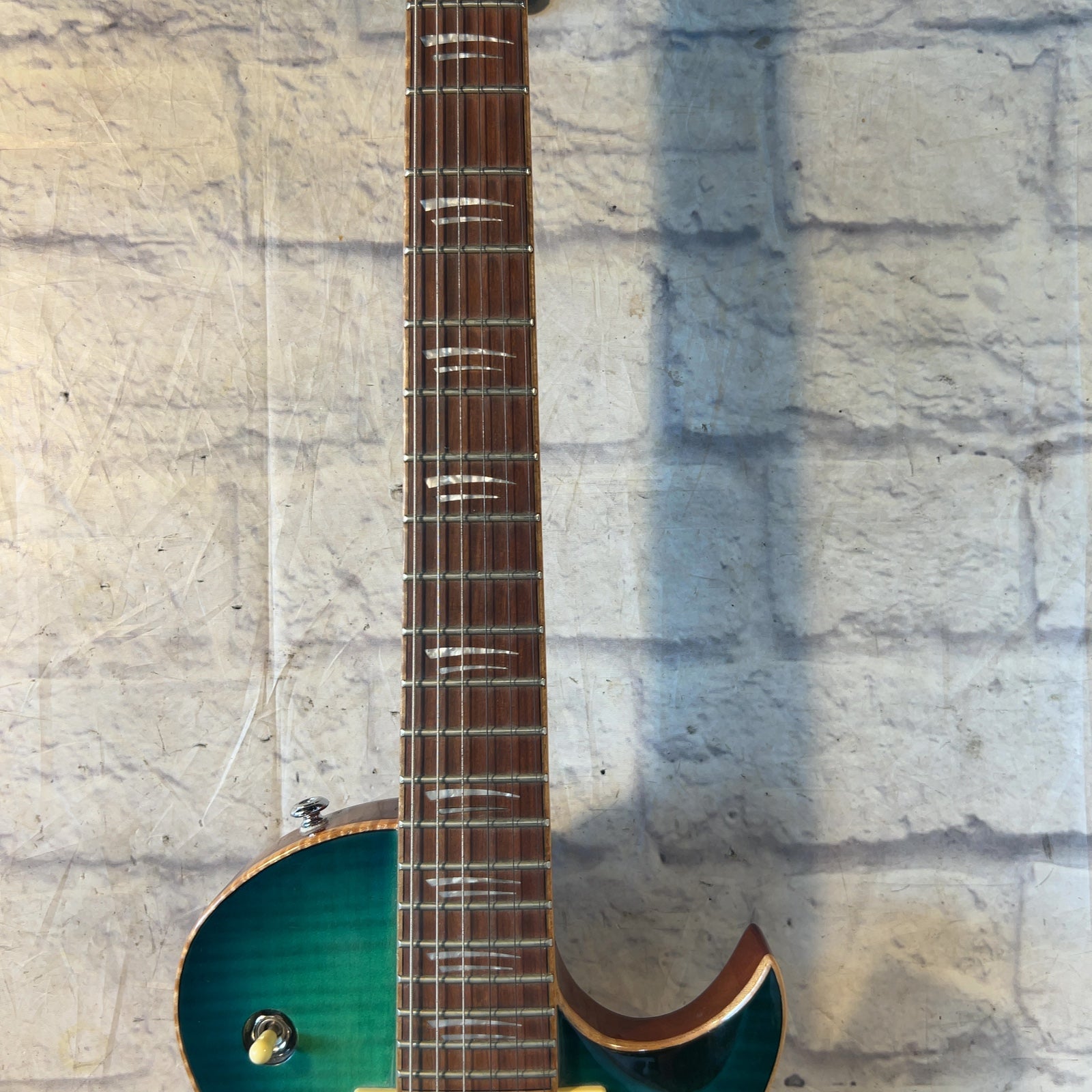 Mitchell MS450 LP Style Green Flame Top Electric Guitar