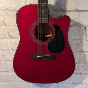 S101 Acoustic Guitar with Cutaway - Red